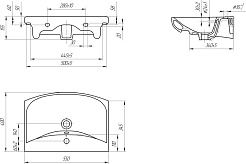 Onika Мебель для ванной Харпер 55.10 белая матовая/мешковина – фотография-13